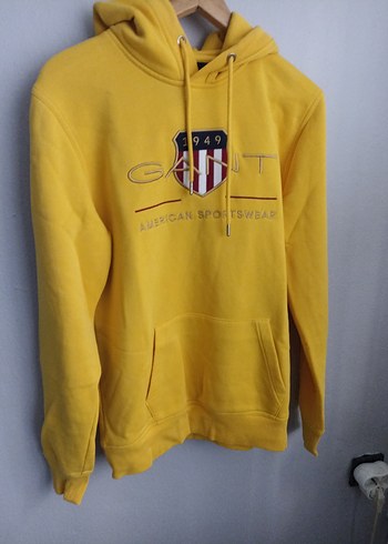 Sarı Renkli Erkek Kapüşonlu Sweatshirt - Görsel 5
