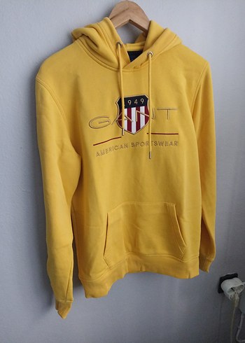 Sarı Renkli Erkek Kapüşonlu Sweatshirt - Görsel 7