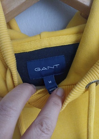 Sarı Renkli Erkek Kapüşonlu Sweatshirt - Görsel 2