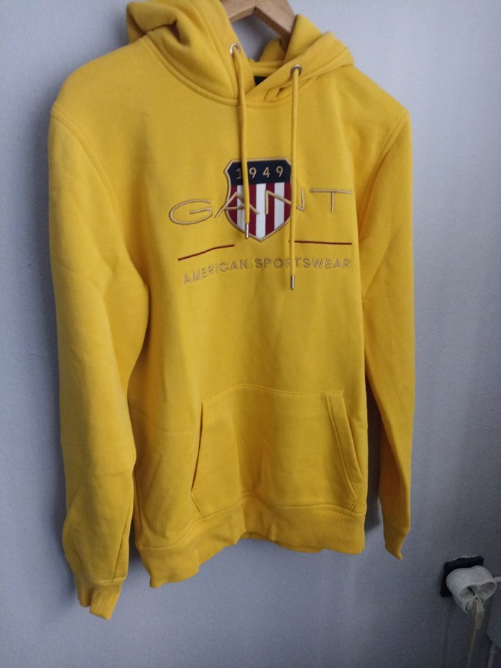 Sarı Renkli Erkek Kapüşonlu Sweatshirt - Görsel 5