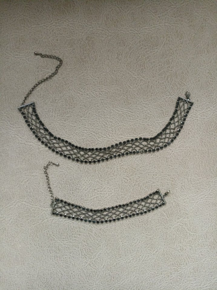 Gri Uzun Zincir Detaylı Bohem Kolye bileklik takım - Görsel 4