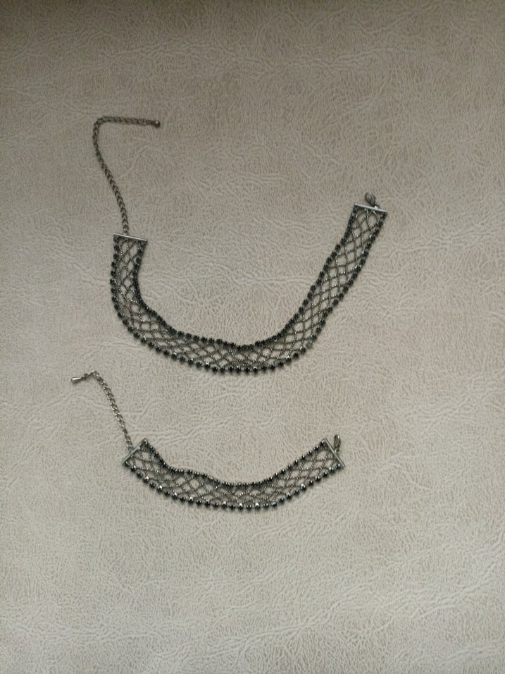 Gri Uzun Zincir Detaylı Bohem Kolye bileklik takım - Görsel 2