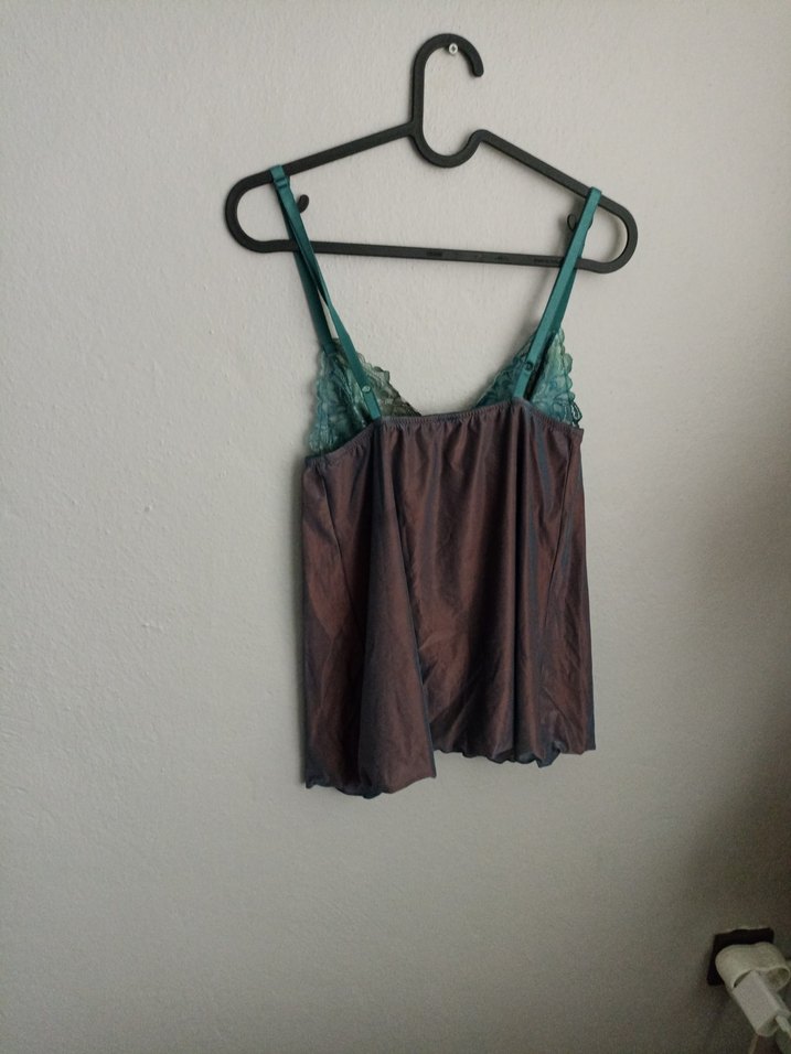 Bohem Tarzı Kahverengi Askılı babydool - Görsel 2