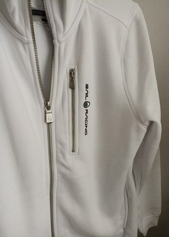 Beyaz Fermuarlı Hırka - Görsel 8