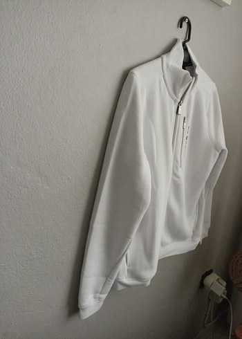 Beyaz Fermuarlı Hırka - Görsel 5