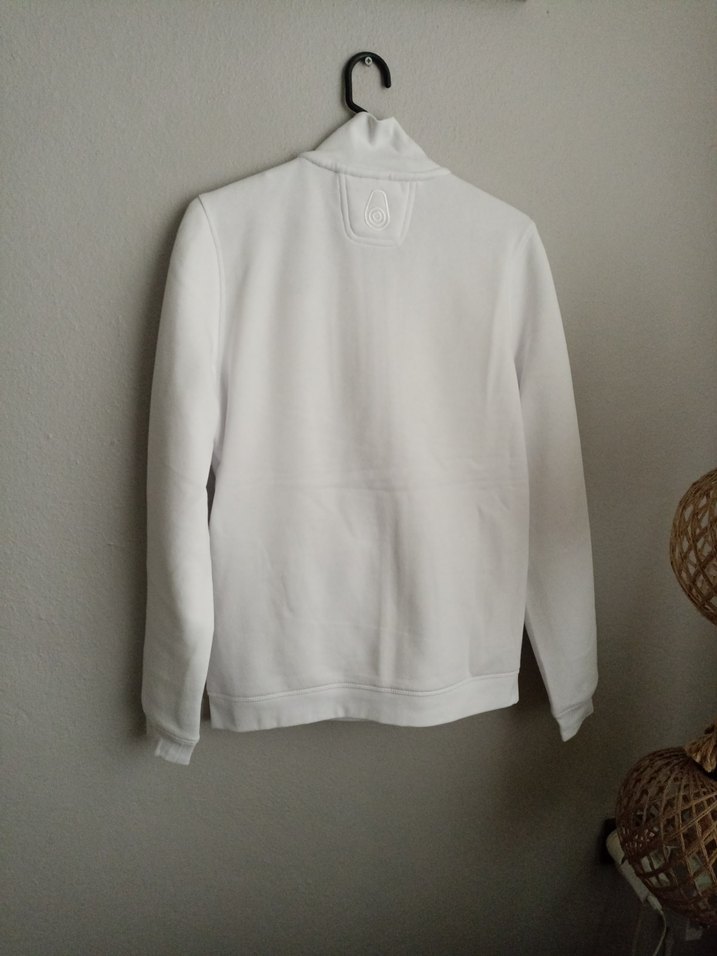 Beyaz Fermuarlı Hırka - Görsel 3