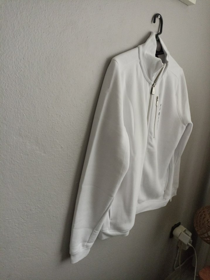 Beyaz Fermuarlı Hırka - Görsel 5