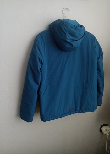 Erkek Çocuk Mavi Kapüşonlu Fermuarlı Mont - Görsel 2