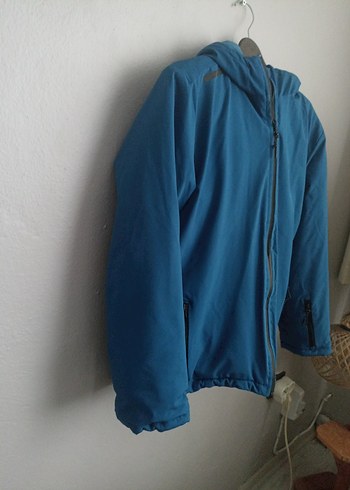 Erkek Çocuk Mavi Kapüşonlu Fermuarlı Mont - Görsel 4