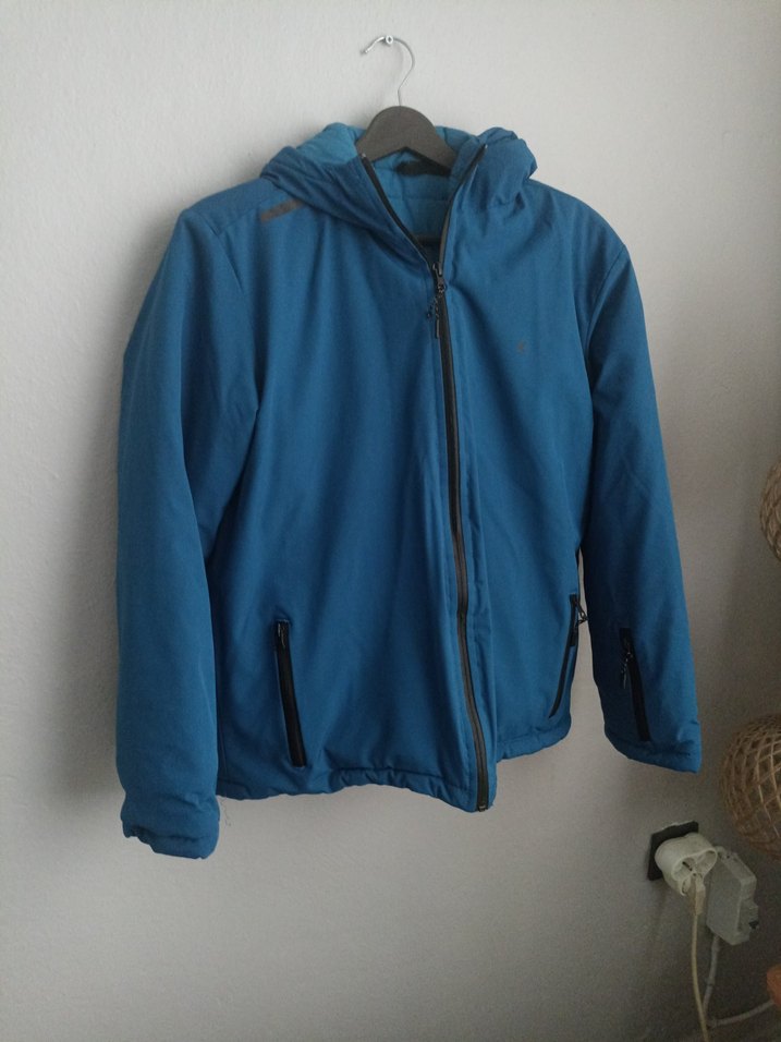 Erkek Çocuk Mavi Kapüşonlu Fermuarlı Mont - Görsel 3