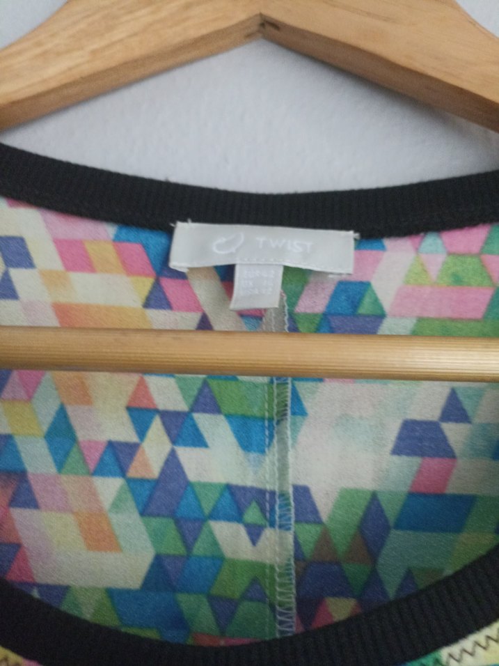 Renkli Batik Desenli Kadın Elbise - Görsel 2