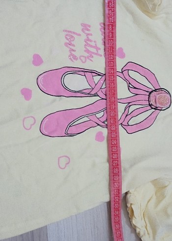 Kız Çocuk Beyaz Fırfırlı Tişört - Görsel 4