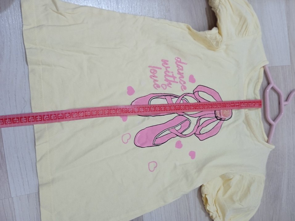 Kız Çocuk Beyaz Fırfırlı Tişört - Görsel 3