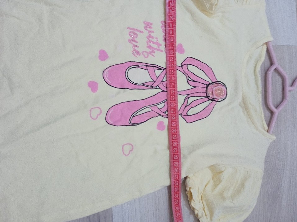 Kız Çocuk Beyaz Fırfırlı Tişört - Görsel 4