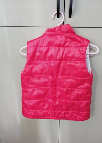 Kız Çocuk Pembe Düğmeli Yelek not. fermuar arızalı - Görsel 2
