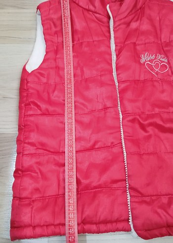 Kız Çocuk Pembe Düğmeli Yelek not. fermuar arızalı - Görsel 4