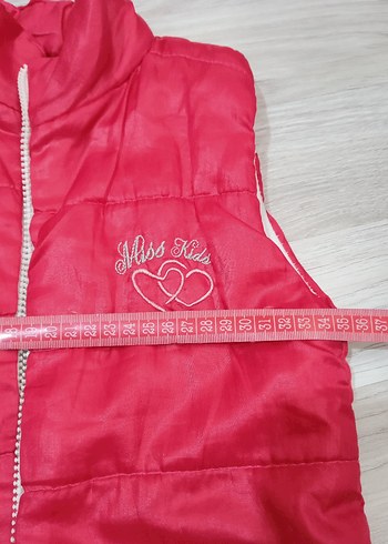 Kız Çocuk Pembe Düğmeli Yelek not. fermuar arızalı - Görsel 3