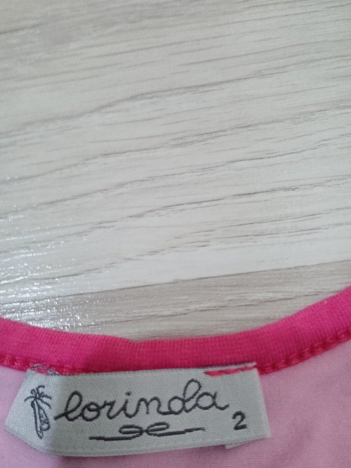 Kız Çocuk Pembe Baskılı Kısa Kollu Tişört - Görsel 3