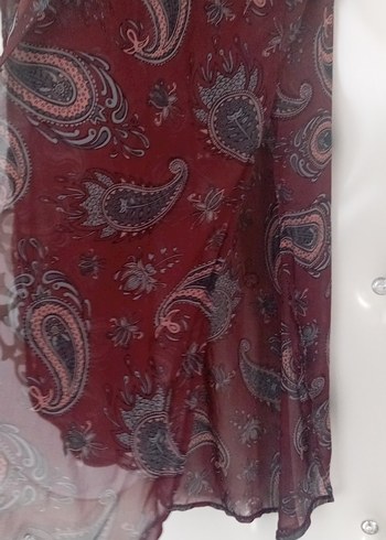 xl Beden bordo Renk Bordo Bohem Uzun Salaş Kadın Sabahlık