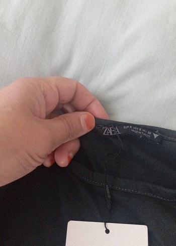 l Beden Örme Detaylı Siyah Kadın Uzun Kollu Tişört