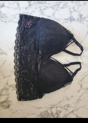 l Beden Siyah Dantel Midi Goth Bralet