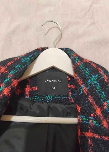 Düğmeli Çok Renkli Midi Kadın Blazer 34 beden ama 36 da giyer - Görsel 6