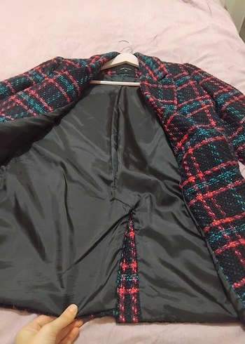 Düğmeli Çok Renkli Midi Kadın Blazer 34 beden ama 36 da giyer - Görsel 5