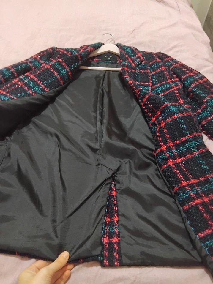 Düğmeli Çok Renkli Midi Kadın Blazer 34 beden ama 36 da giyer - Görsel 5