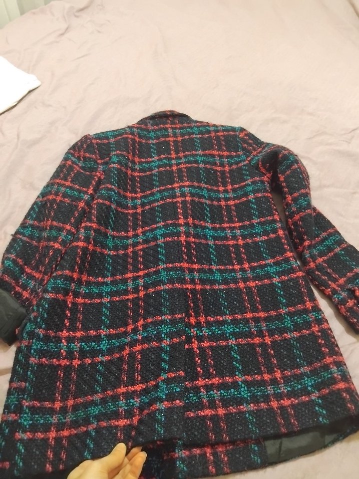 Düğmeli Çok Renkli Midi Kadın Blazer 34 beden ama 36 da giyer - Görsel 4