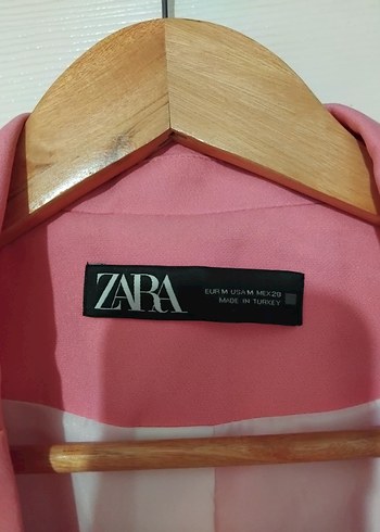 Zara Pembe Zara Kadın Düğmeli Blazer