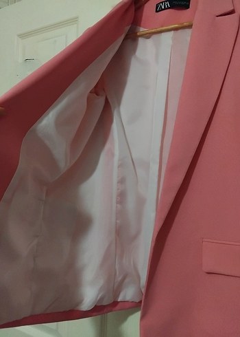 Pembe  Zara Kadın Düğmeli Blazer - Görsel 5