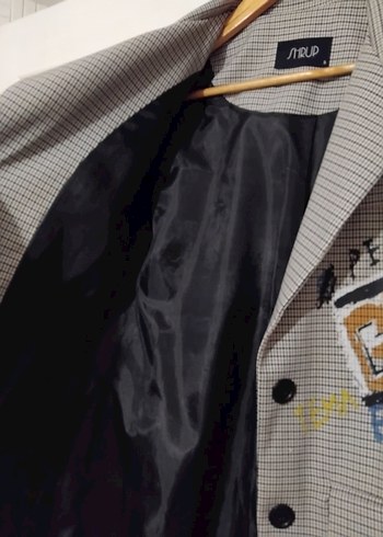 Düğmeli, Baskılı  Blazer - Görsel 7