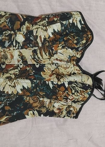 Çiçek Desenli Bohem Uzun Büstiyer - Görsel 2