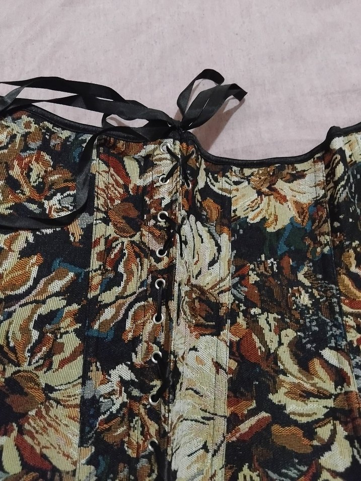 Çiçek Desenli Bohem Uzun Büstiyer - Görsel 5