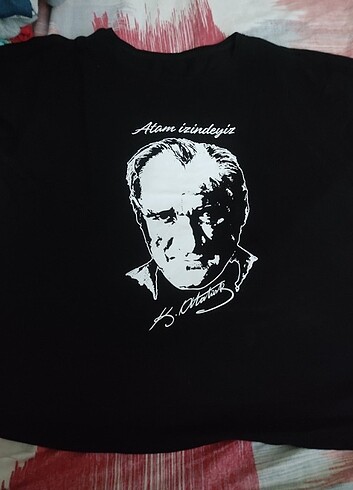 xxl Beden siyah Renk Atatürk baskılı tişört 