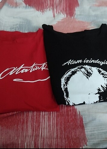 xxl Beden İki adet Atatürk tişört 