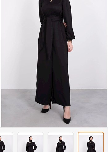 Siyah Uzun Kadın Tulum - Görsel 5