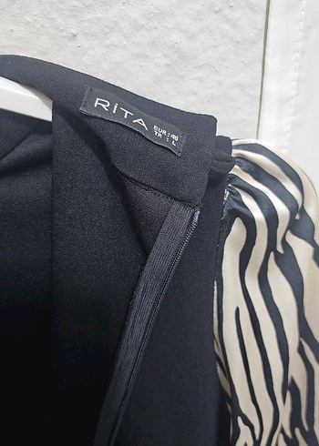 Zebra Desenli Bel Kuşaklı Elbise. - Görsel 2