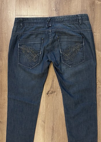 Orijinal Gas Vintage Kadın Lacivert Regular Fit Denim Pantolon - Görsel 5