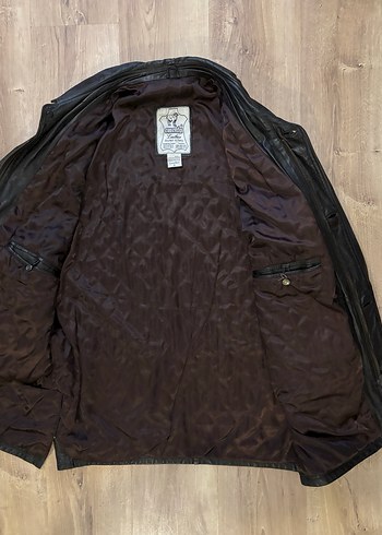 İtalyan Deri Vintage Düğmeli Siyah Deri Erkek Kaban - Görsel 5