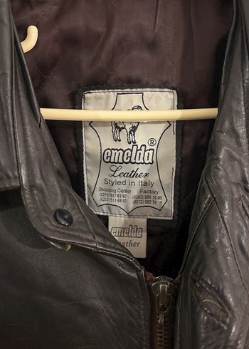 İtalyan Deri Vintage Düğmeli Siyah Deri Erkek Kaban - Görsel 4