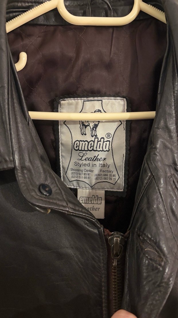 İtalyan Deri Vintage Düğmeli Siyah Deri Erkek Kaban - Görsel 4