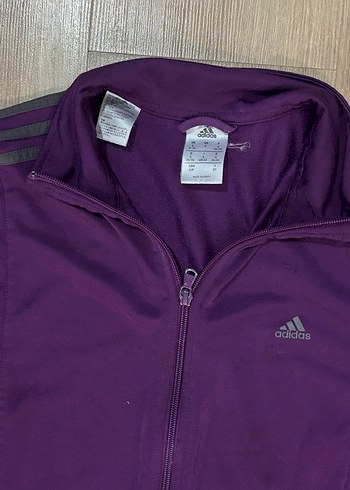 Orijinal Adidas Mor Fermuarlı Uzun Kollu Kadın Ceket - Görsel 4