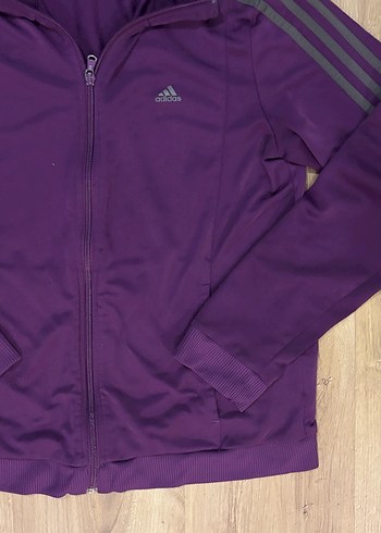 Orijinal Adidas Mor Fermuarlı Uzun Kollu Kadın Ceket - Görsel 3