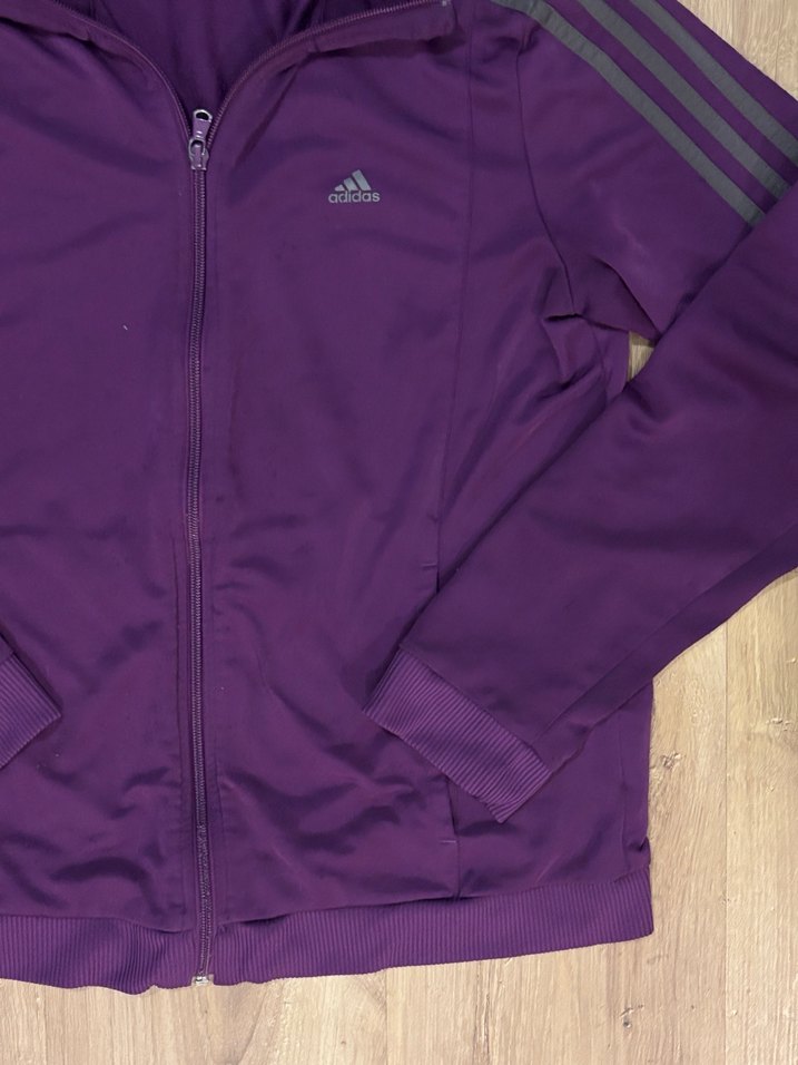 Orijinal Adidas Mor Fermuarlı Uzun Kollu Kadın Ceket - Görsel 3