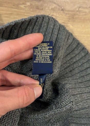 Orijinal Polo Ralph Lauren Gri Polo Erkek Triko Kaza - Görsel 5