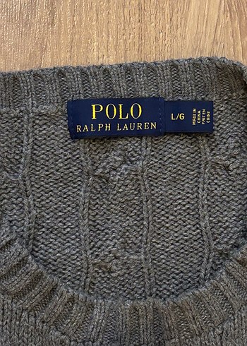 Orijinal Polo Ralph Lauren Gri Polo Erkek Triko Kaza - Görsel 3
