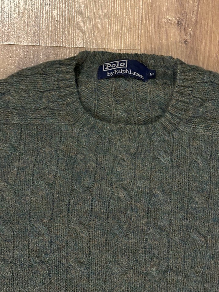 Orijinal Polo Ralph Lauren Örgü Yün Erkek Kazak - Görsel 2