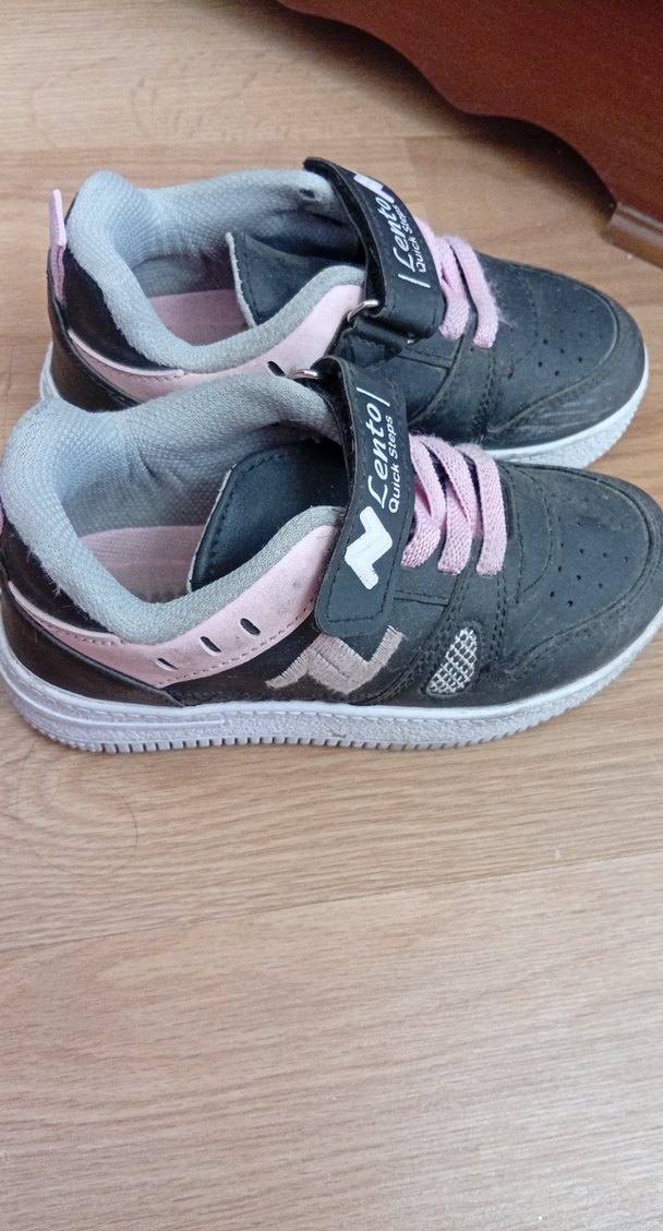 Kız Çocuk Pembe Gri Velcro Spor Ayakkabı - Görsel 2