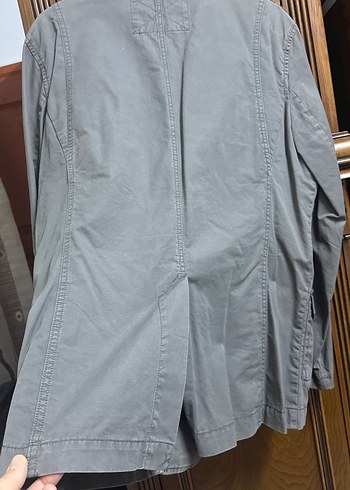 Gri Düğmeli Erkek Keten Ceket - Görsel 5